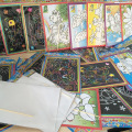 Tarjetas de rascar personalizadas directas de fábrica Papel para niños Educativo Diy Arco iris que juega papel de tarjetas de rascar